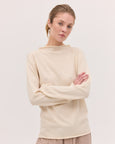 The Funnel Neck Top | Vanilla