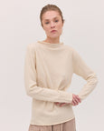 The Funnel Neck Top | Vanilla