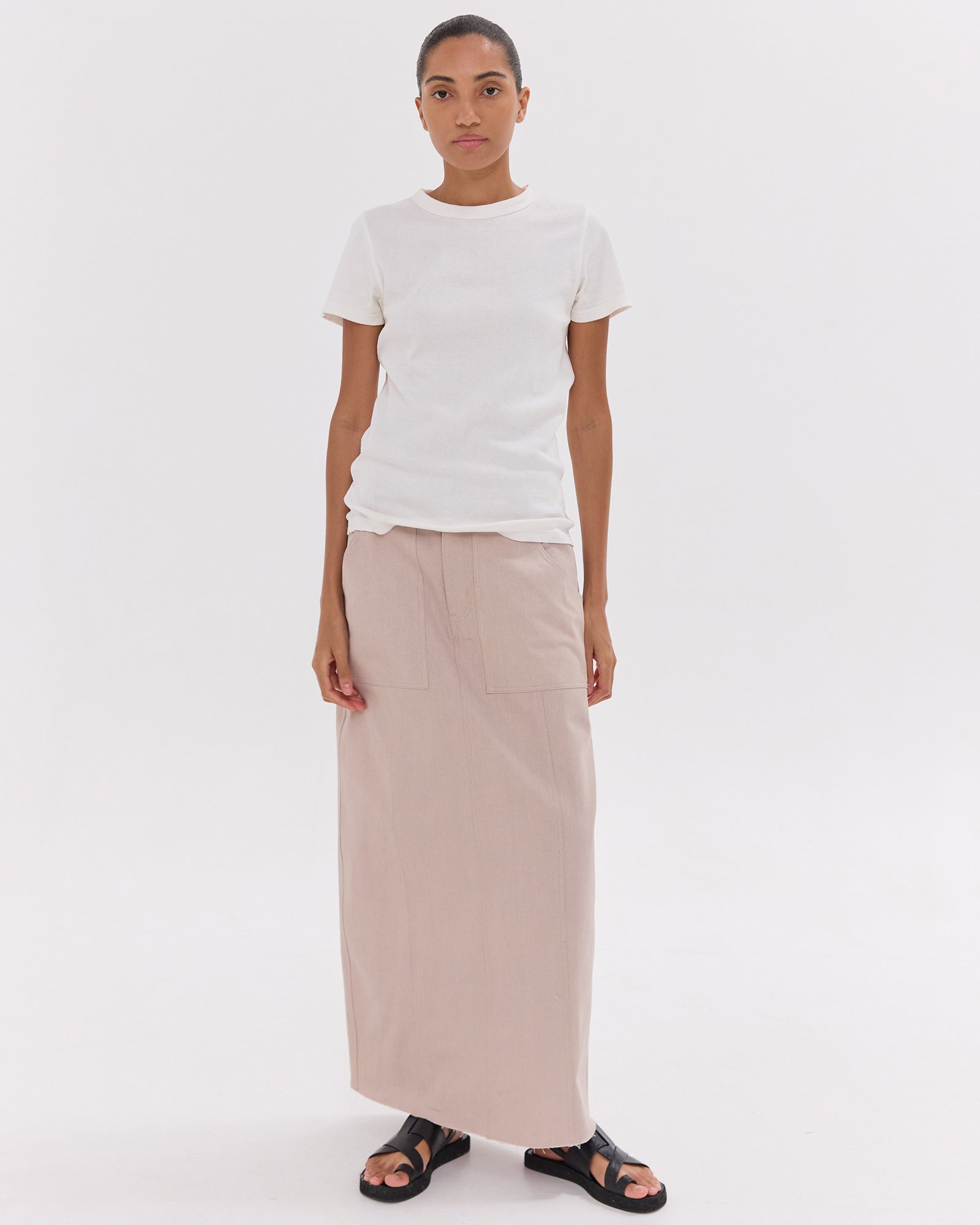 The Long Element Skirt | Mushroom