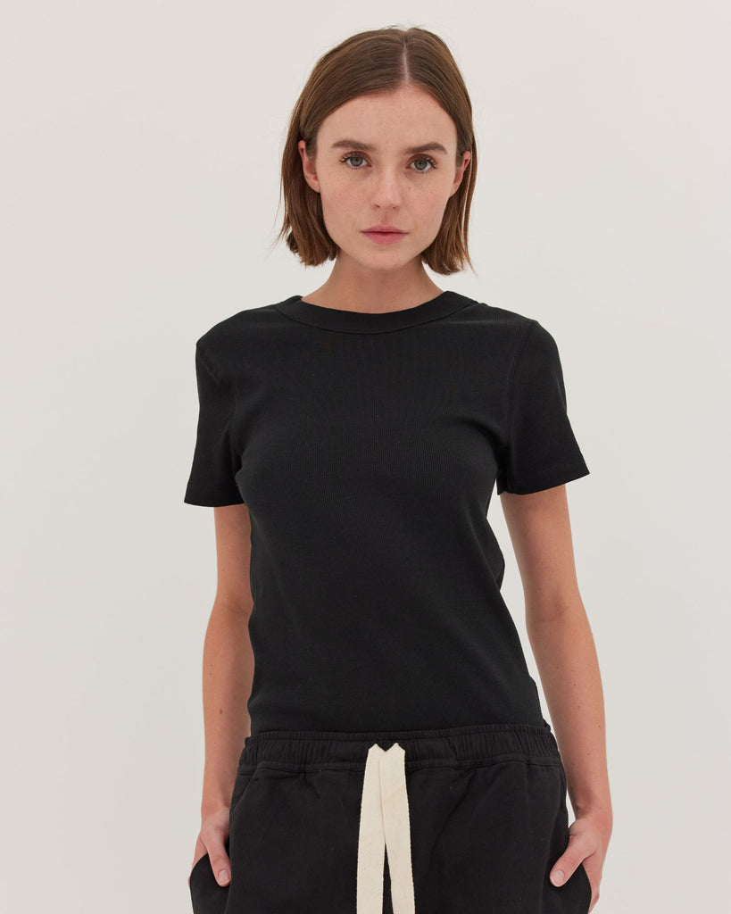 The Rib Tee | Vintage Black