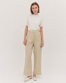 The Single Pleat Tailored Pant | Beige