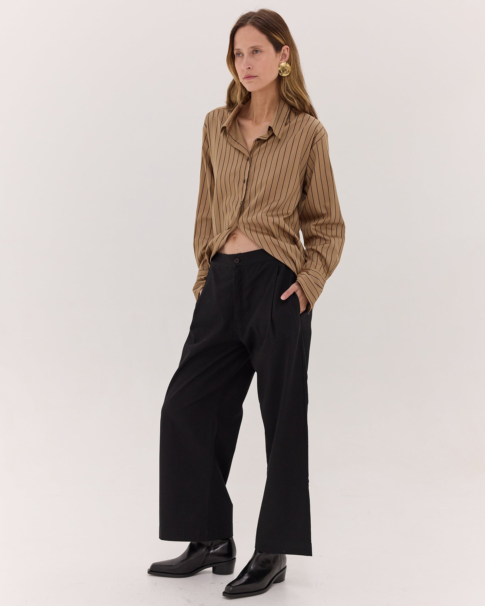 The Relaxed Tailored Pant | Black