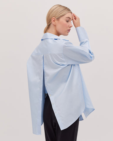 The Split Back Shirt | Sky