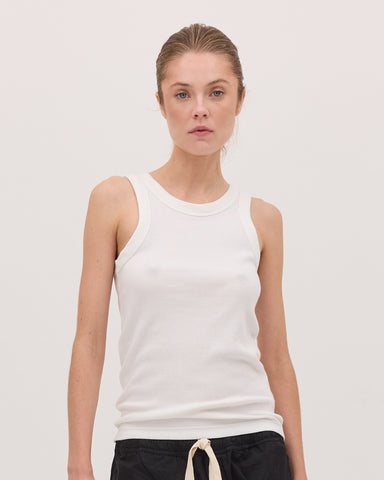 The Ribbed Tank | White