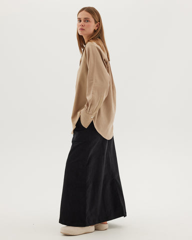 The Corduroy Tailored Skirt | Black