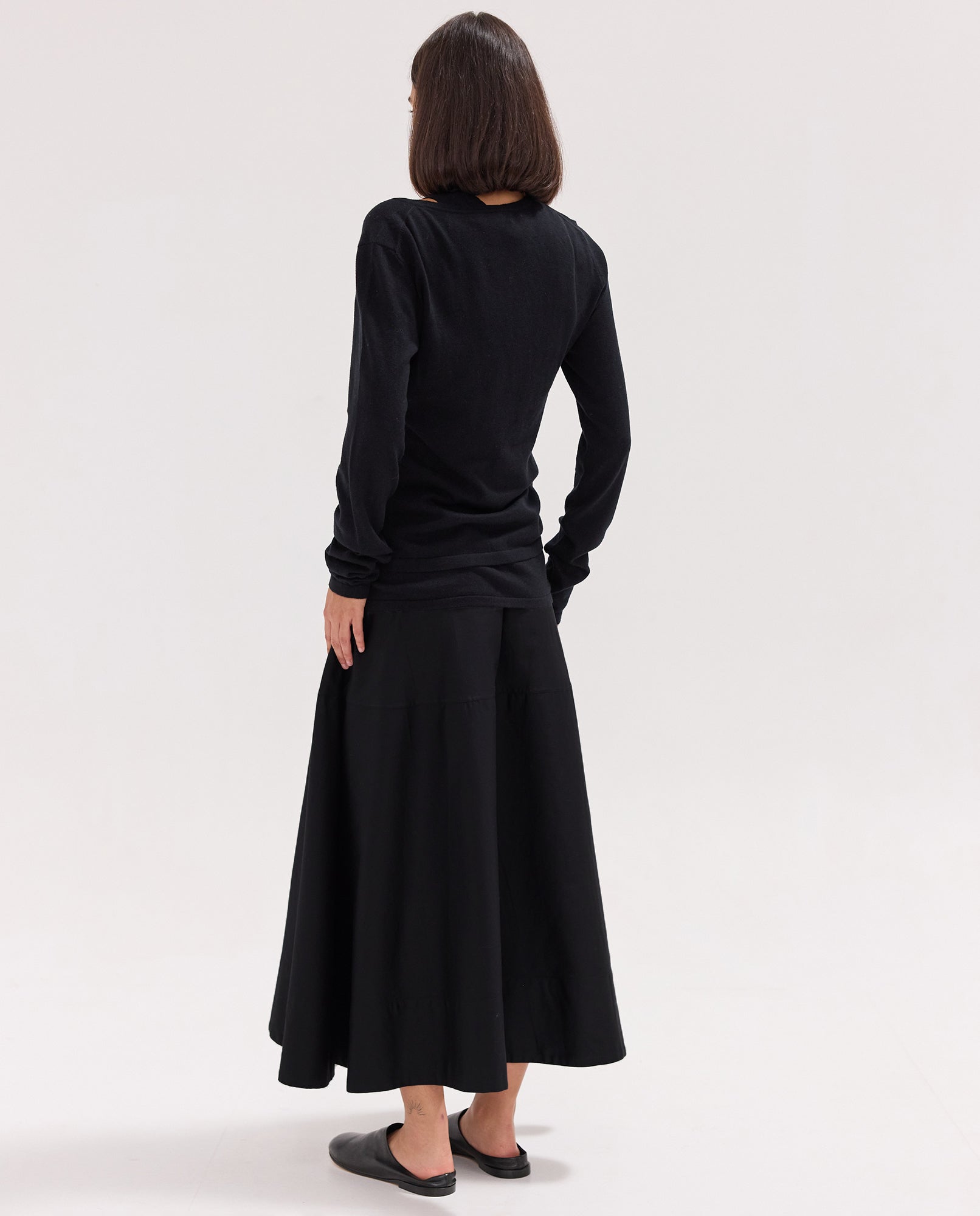 The Poplin Maxi Skirt | Black
