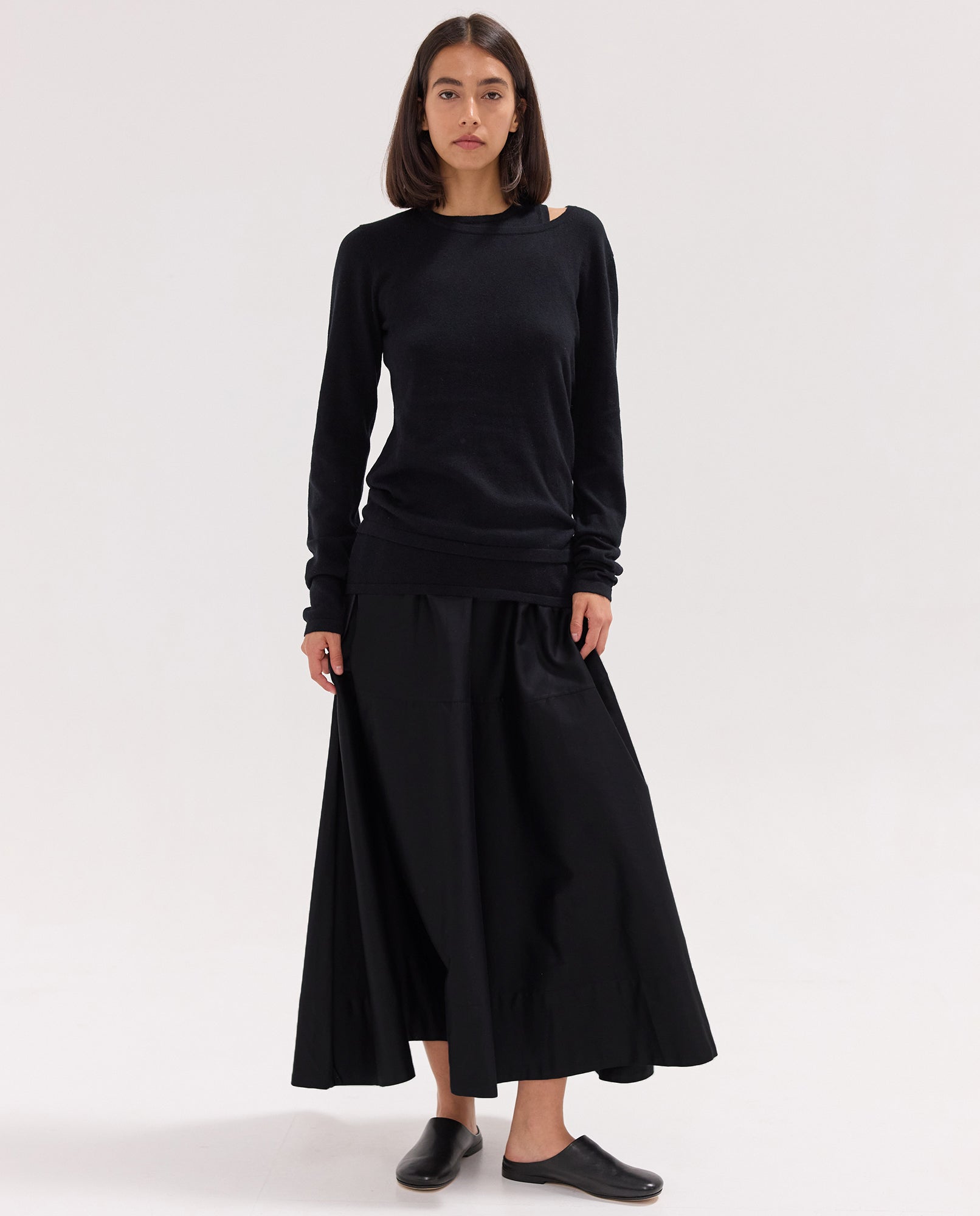 The Poplin Maxi Skirt | Black