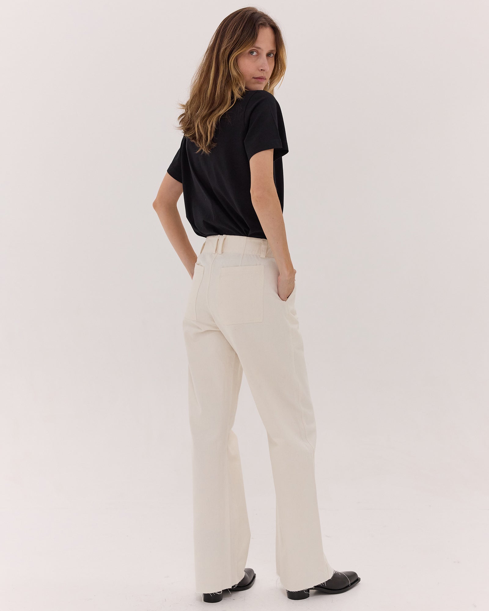The Wide Leg Denim Jean | Natural