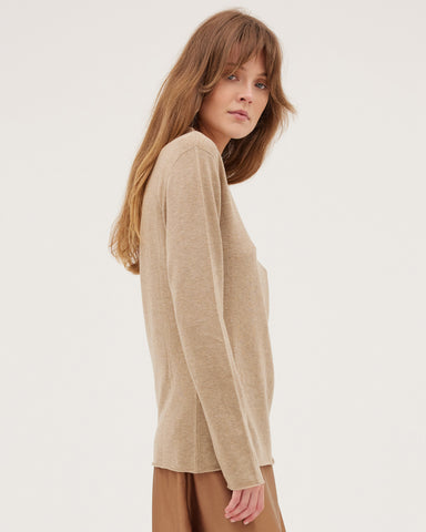 The Funnel Neck Top | Oatmeal