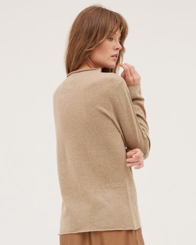 The Funnel Neck Top | Oatmeal