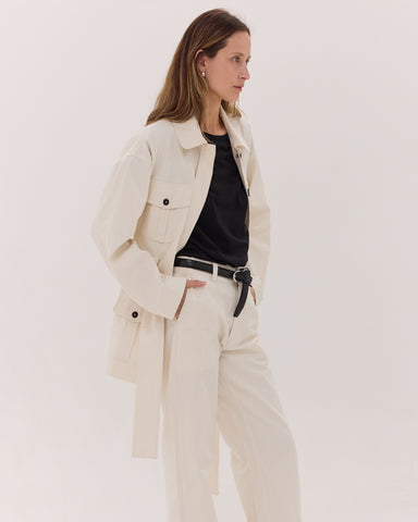 The Denim Safari Jacket | Natural