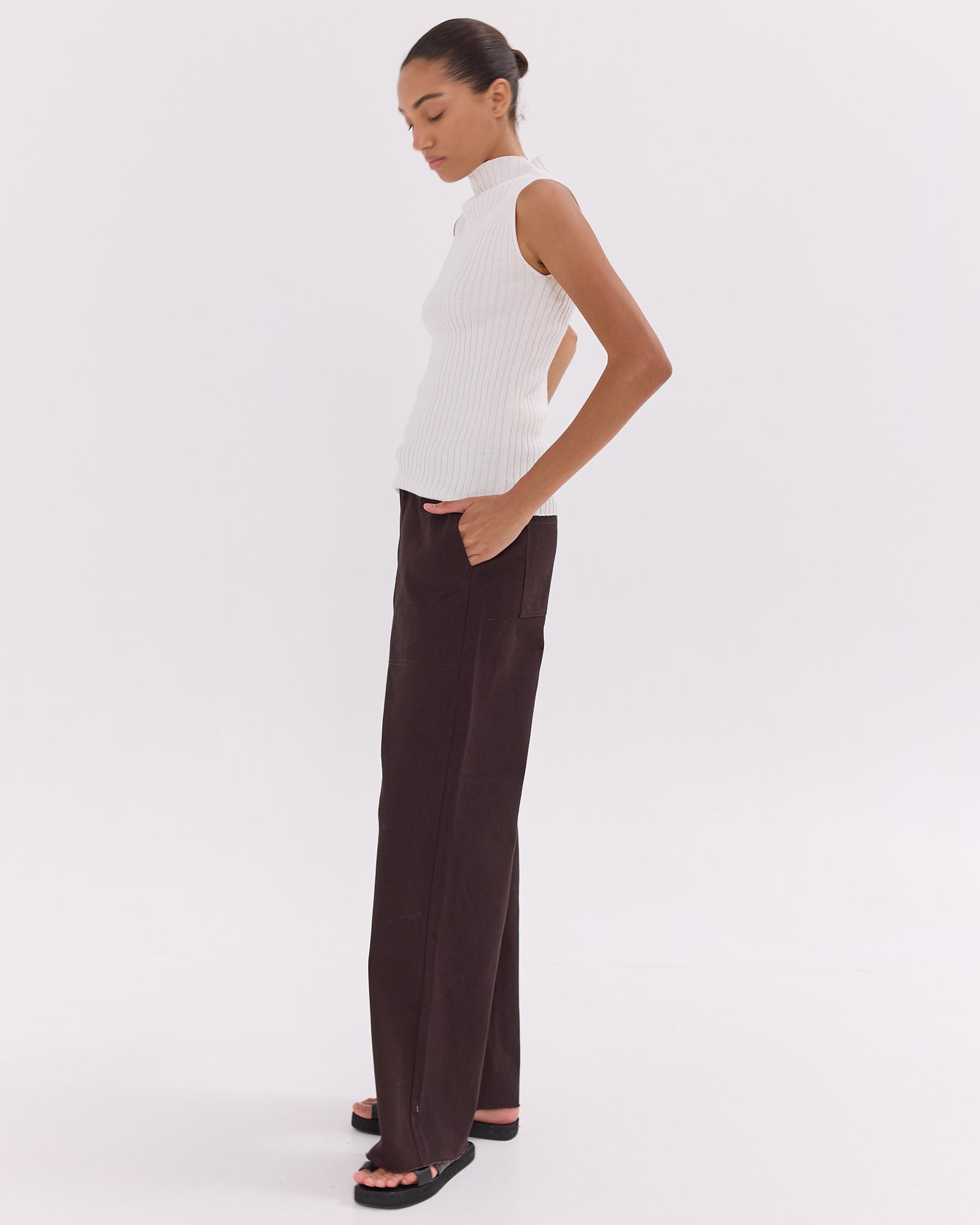 The Wide Leg Denim Jean | Brazil Nut