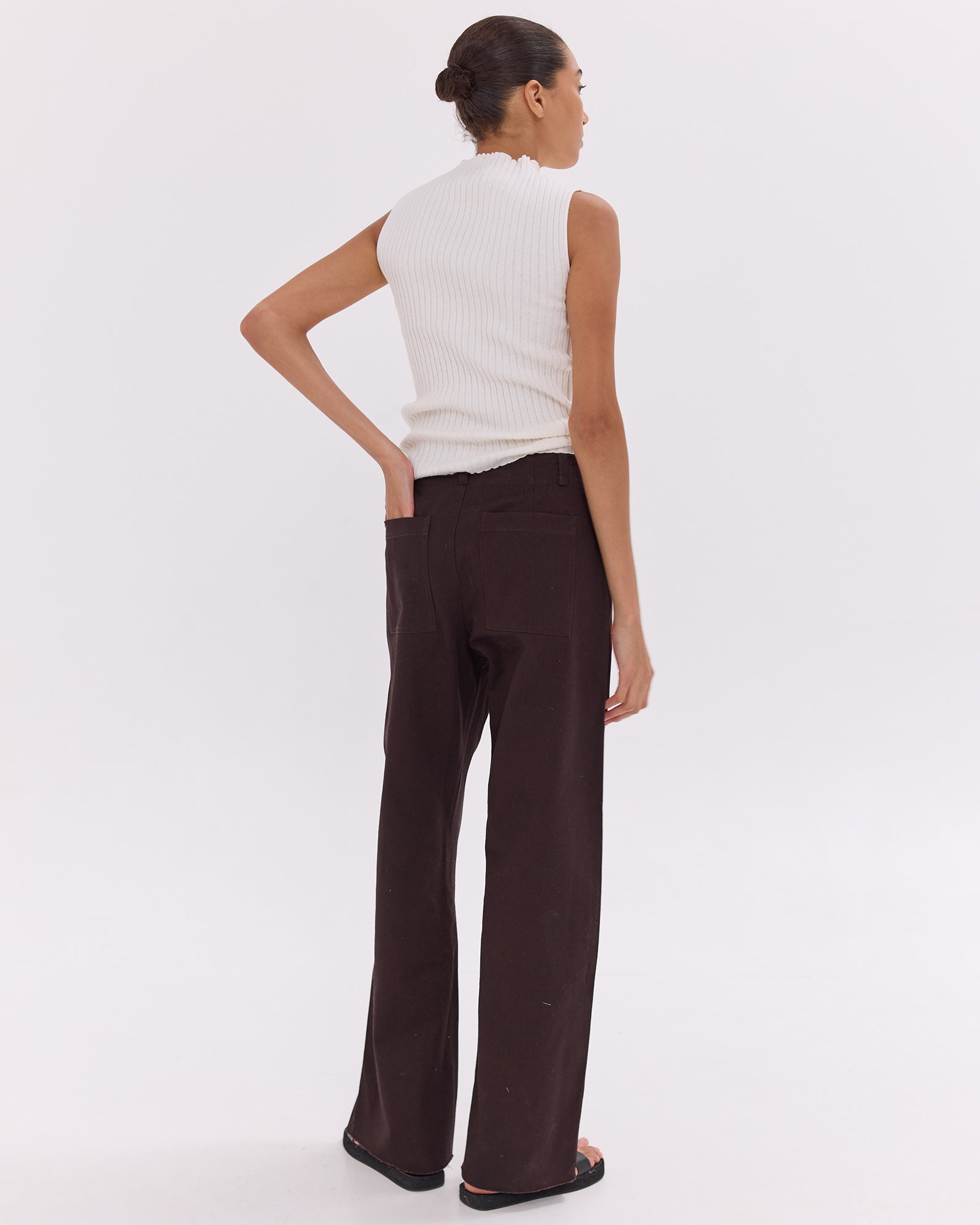 The Wide Leg Denim Jean | Brazil Nut