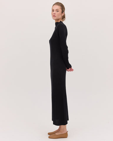 The Rib Knit Dress | Black