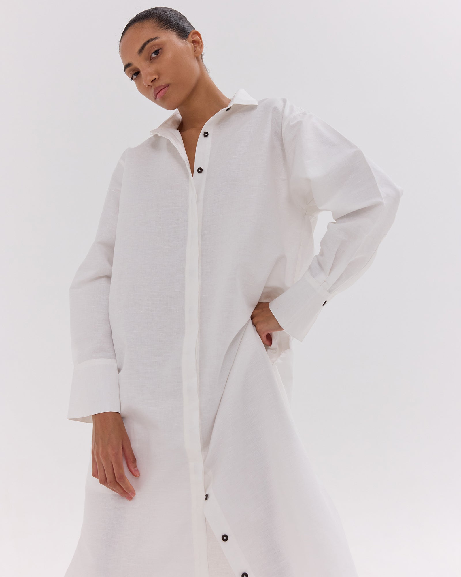 The Shirt Dress | White