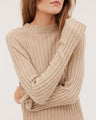 The Ribbed Funnel Sweater | Oatmeal