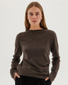 The Funnel Neck Top | Coffee