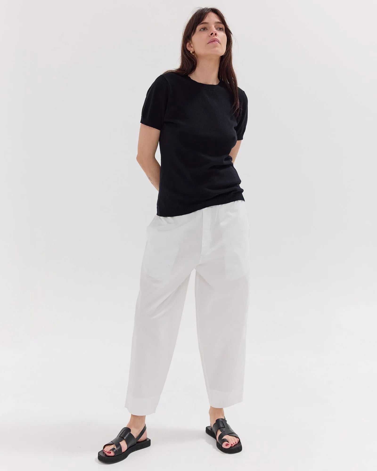 The Barrel Leg Pants | White by Cloth & Co. 