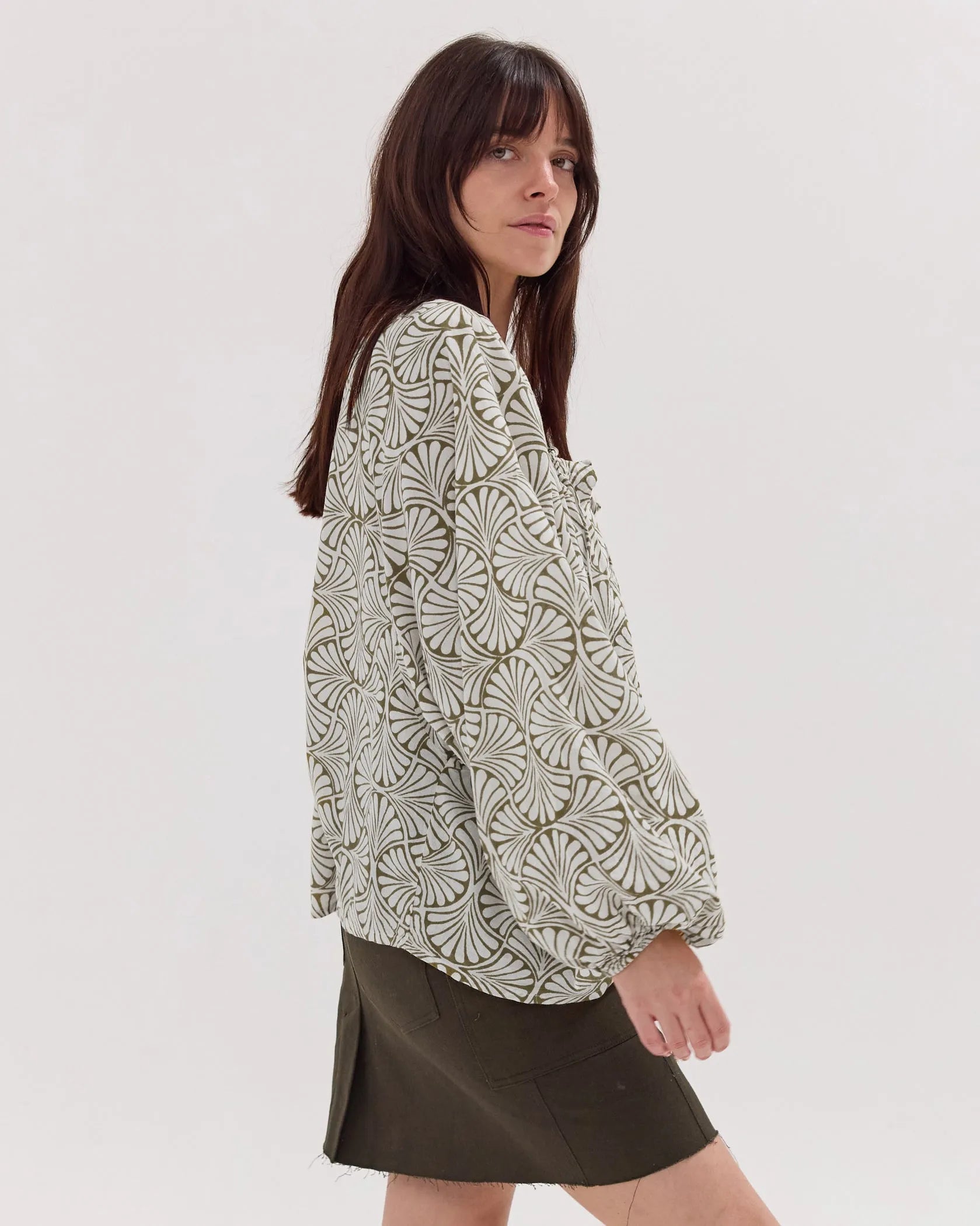 The Block Print Blouse | Olive by Cloth & Co. 