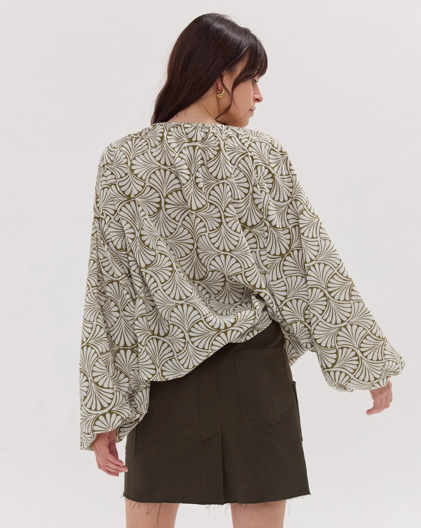The Block Print Blouse | Olive by Cloth & Co. 