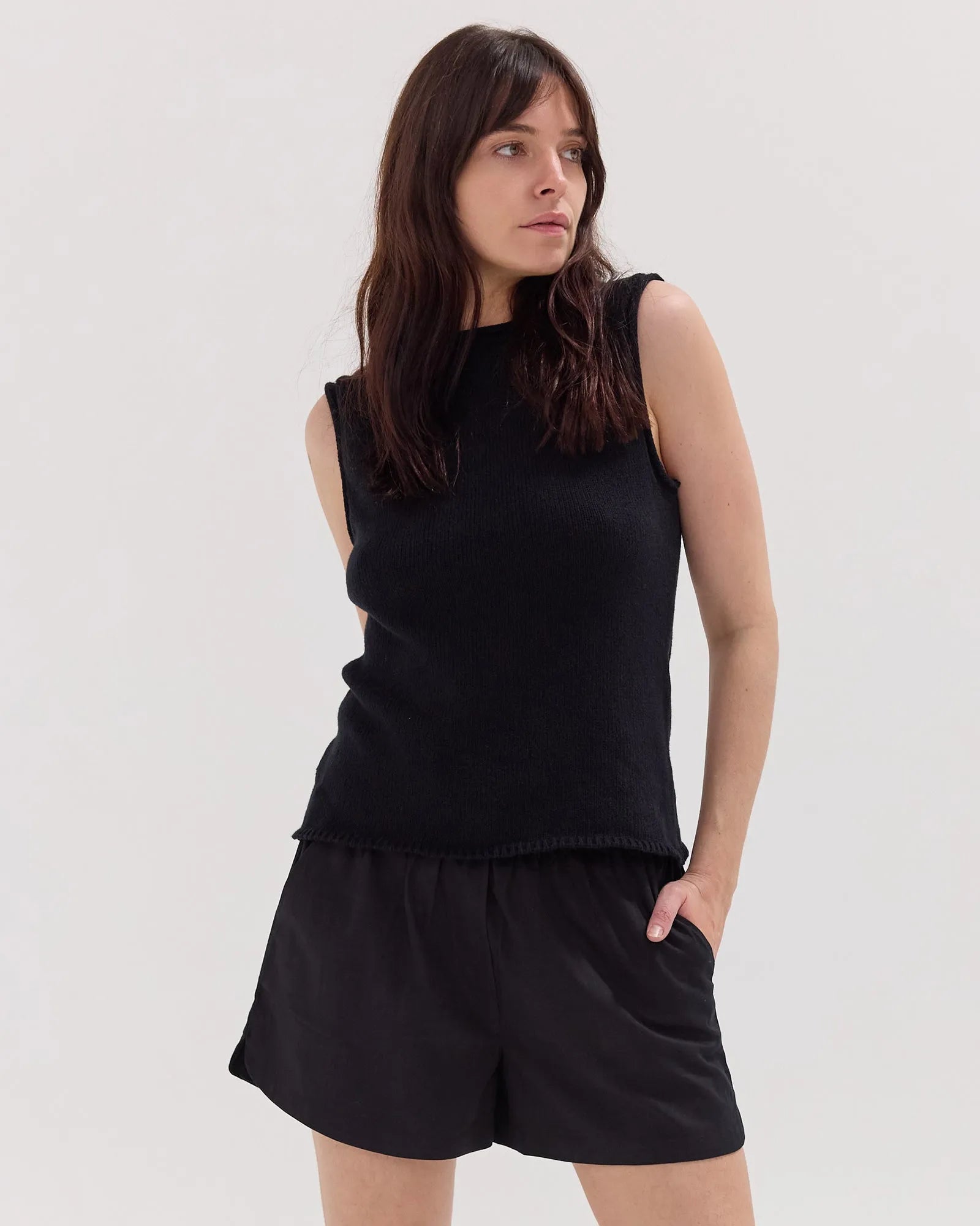 The Cotton Poplin Short | Black by Cloth & Co. 