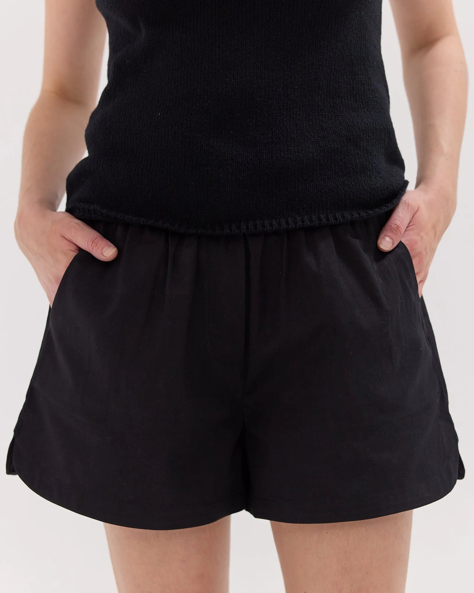 The Cotton Poplin Short | Black by Cloth & Co. 