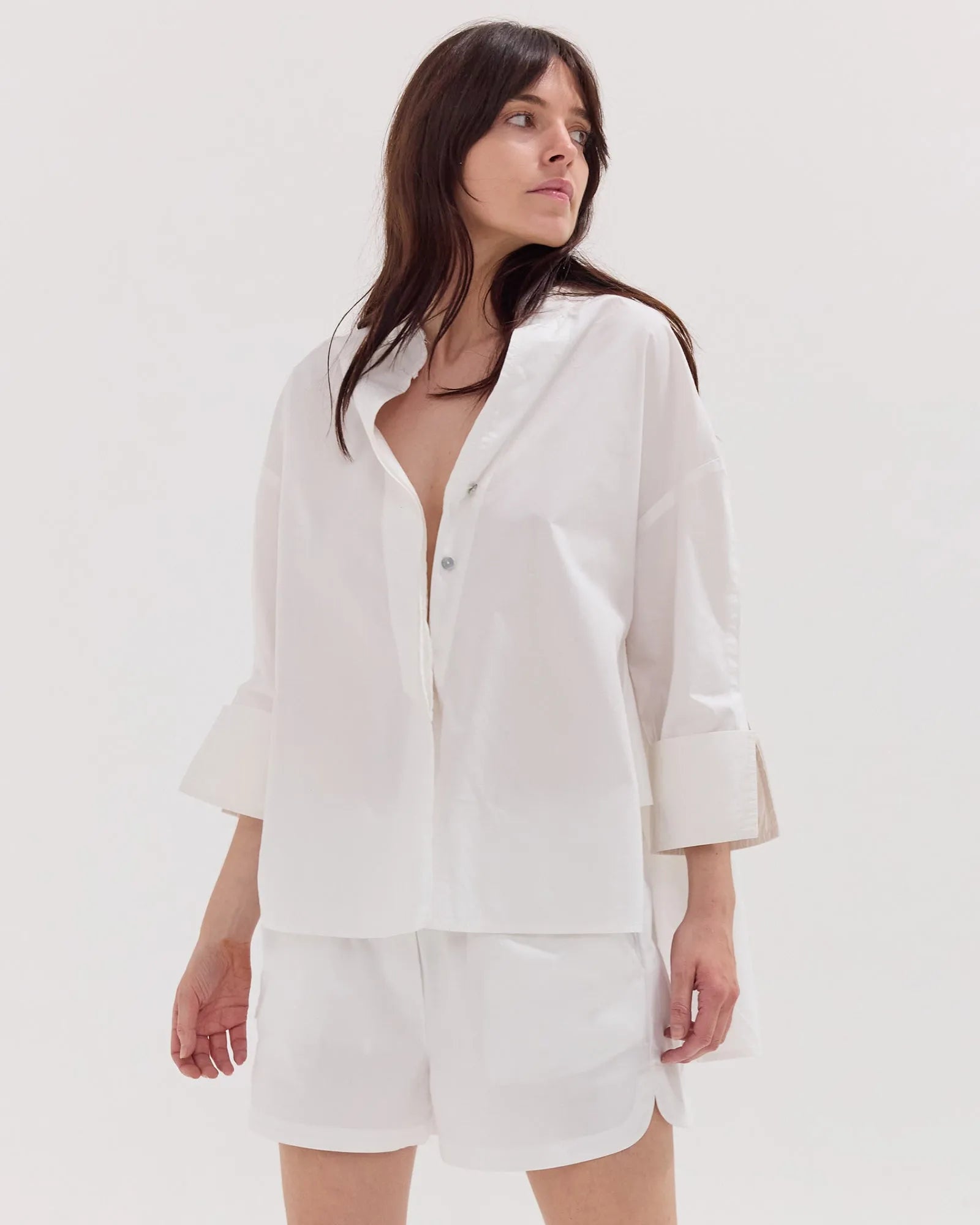 The Cotton Poplin Short | White by Cloth & Co. 