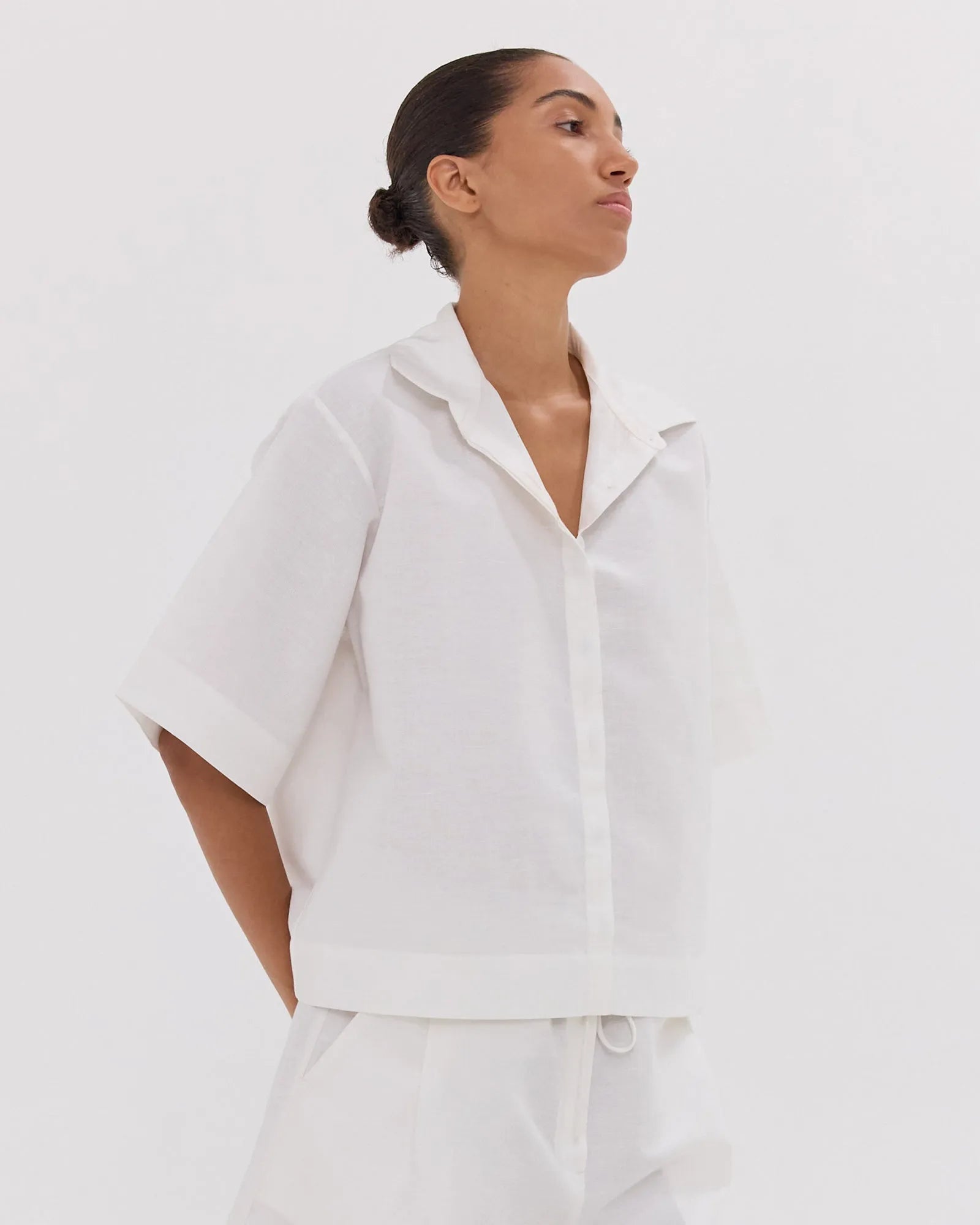The Cropped Shirt | White by Cloth & Co. 