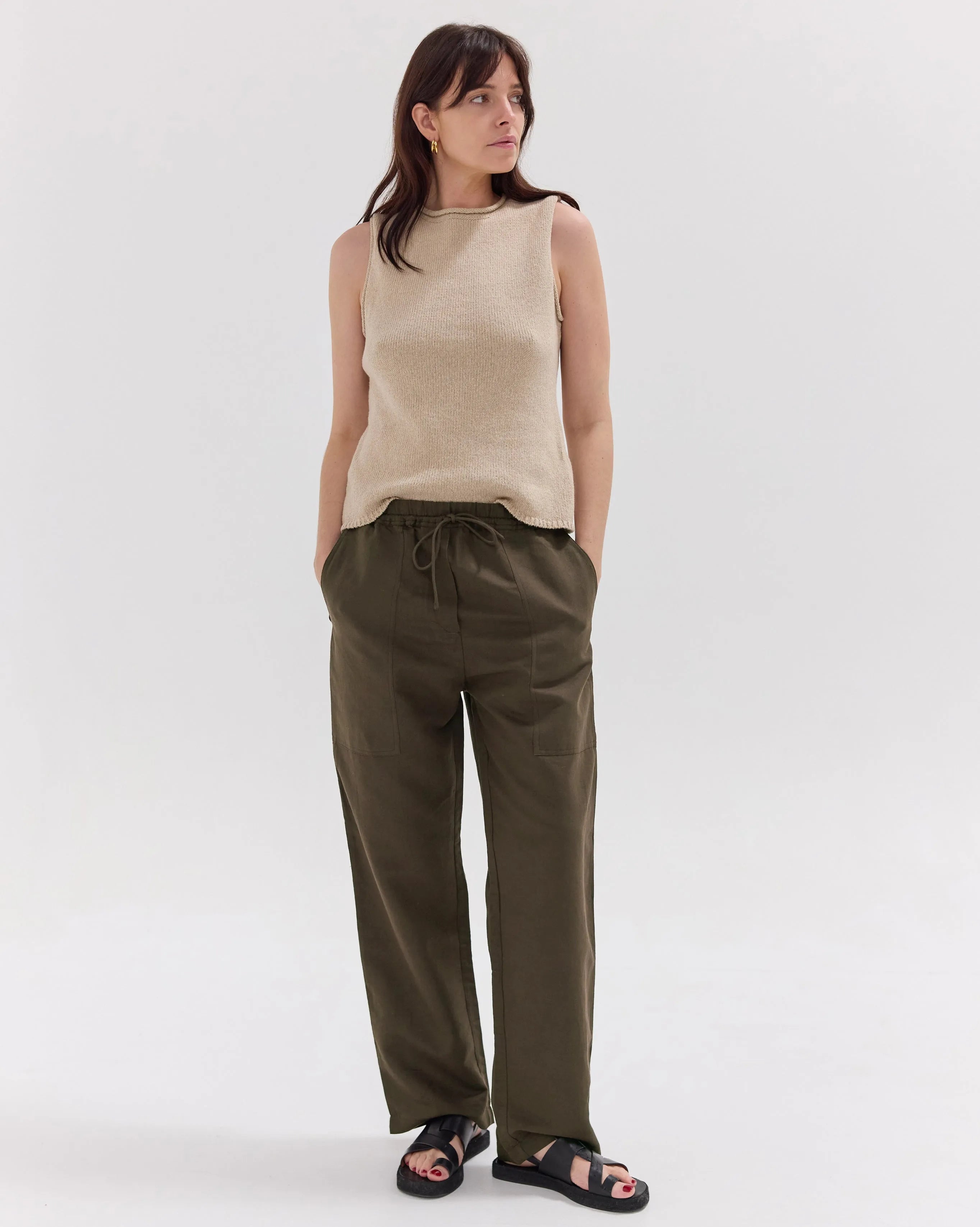 The Drawstring Pants | Olive by Cloth & Co. 