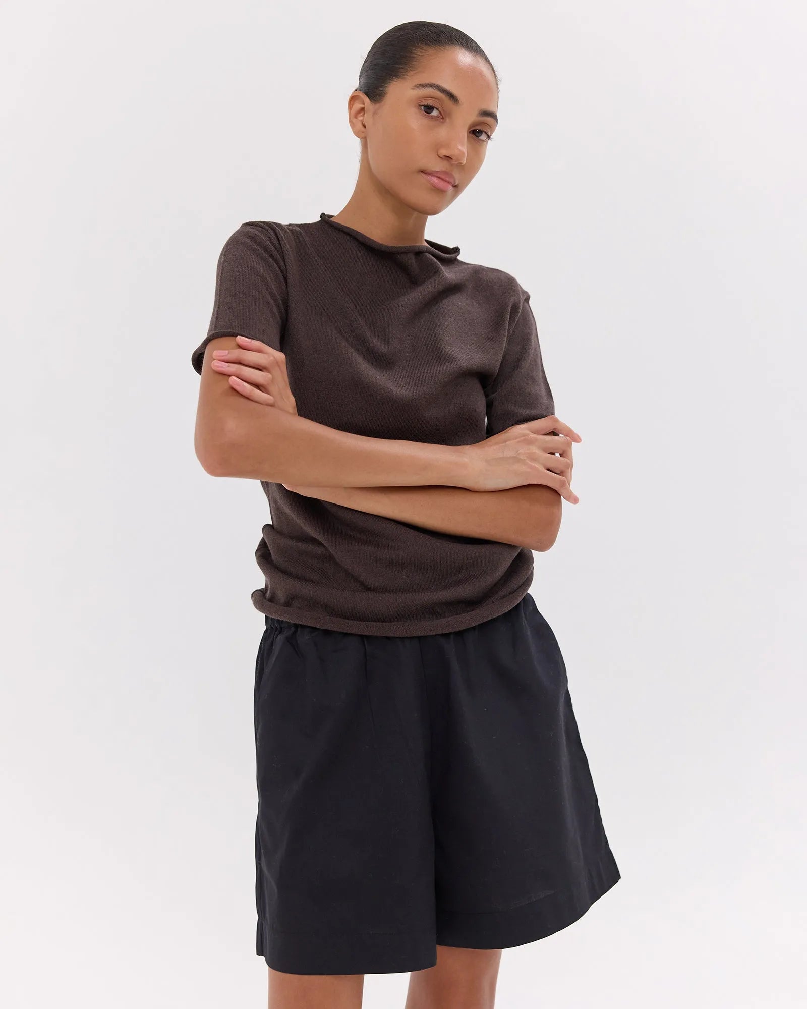 The Elastic Waist Shorts | Black by Cloth & Co. 