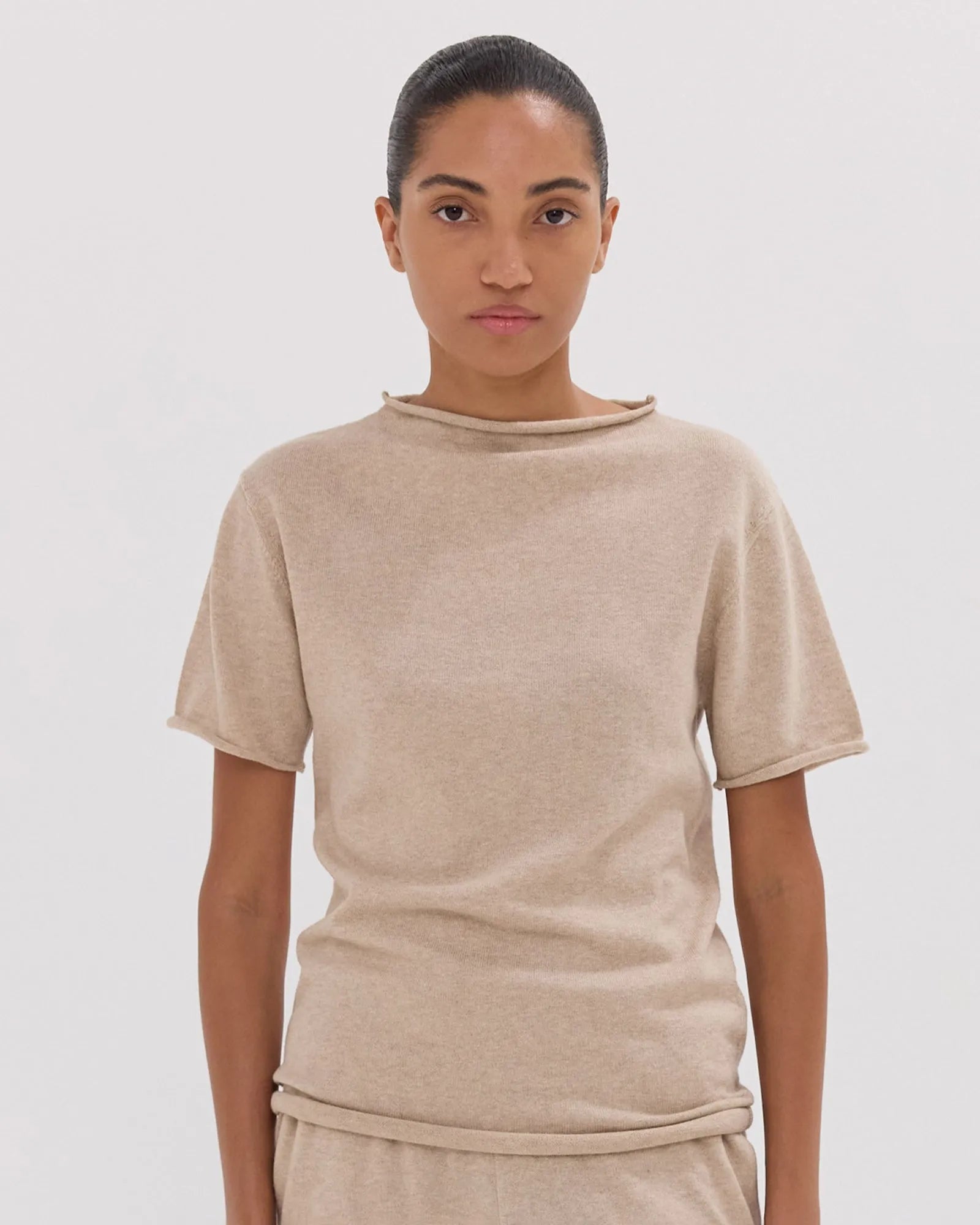 The Funnel Neck Tee | Dune by Cloth & Co. 