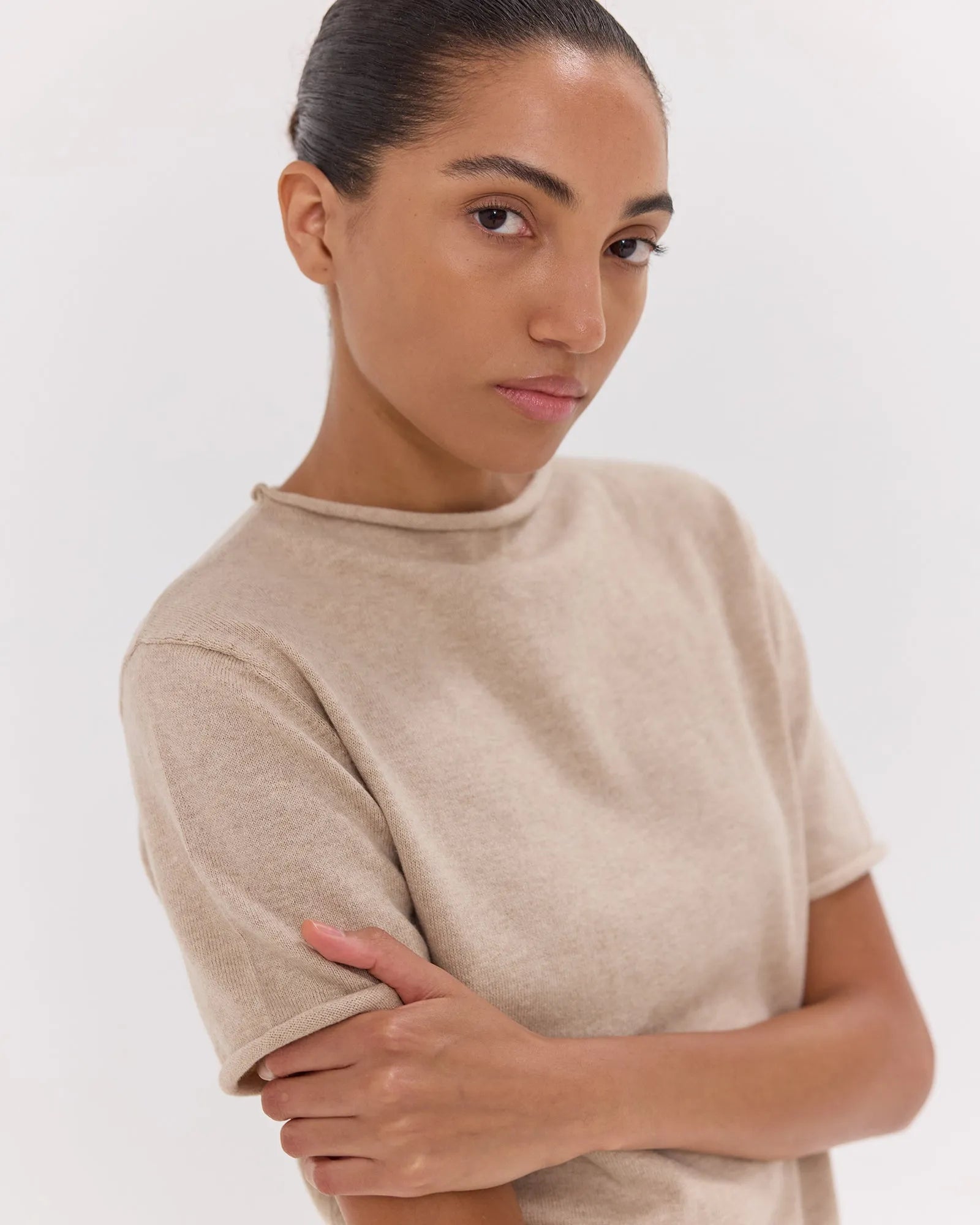 The Funnel Neck Tee | Dune by Cloth & Co. 