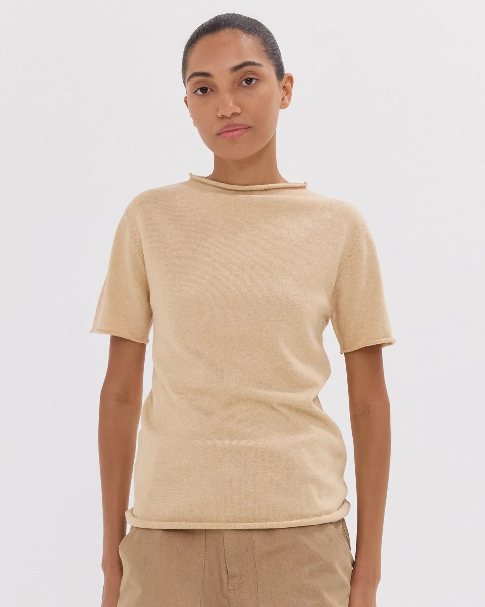 The Funnel Neck Tee | Polenta by Cloth & Co. 
