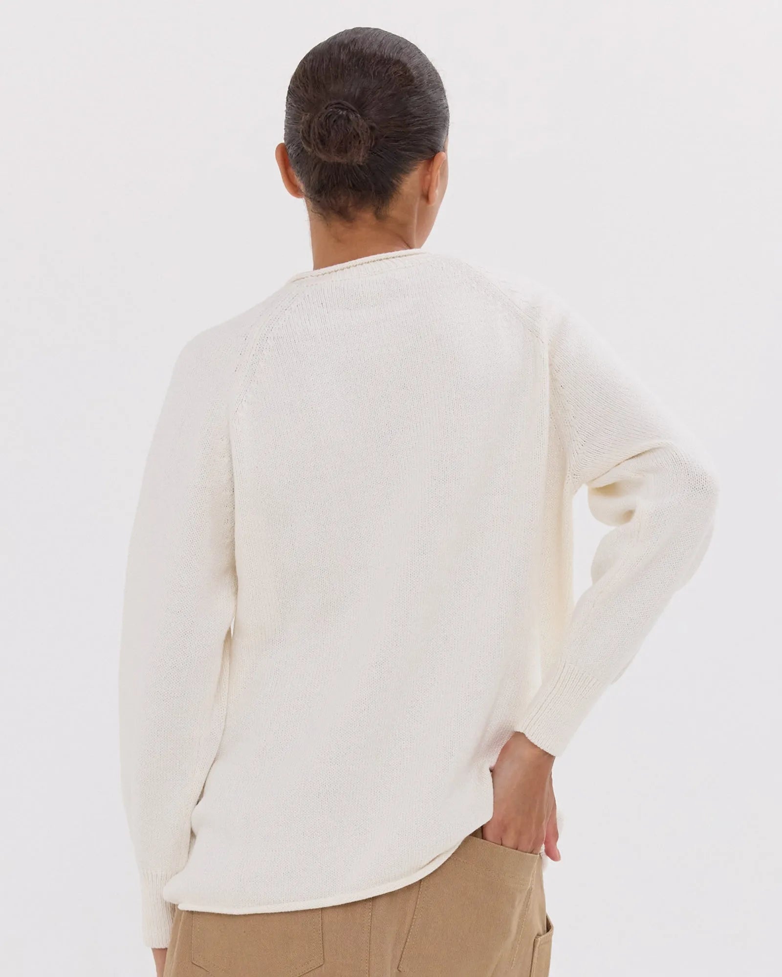 The Raglan Sweater | White by Cloth & Co. 