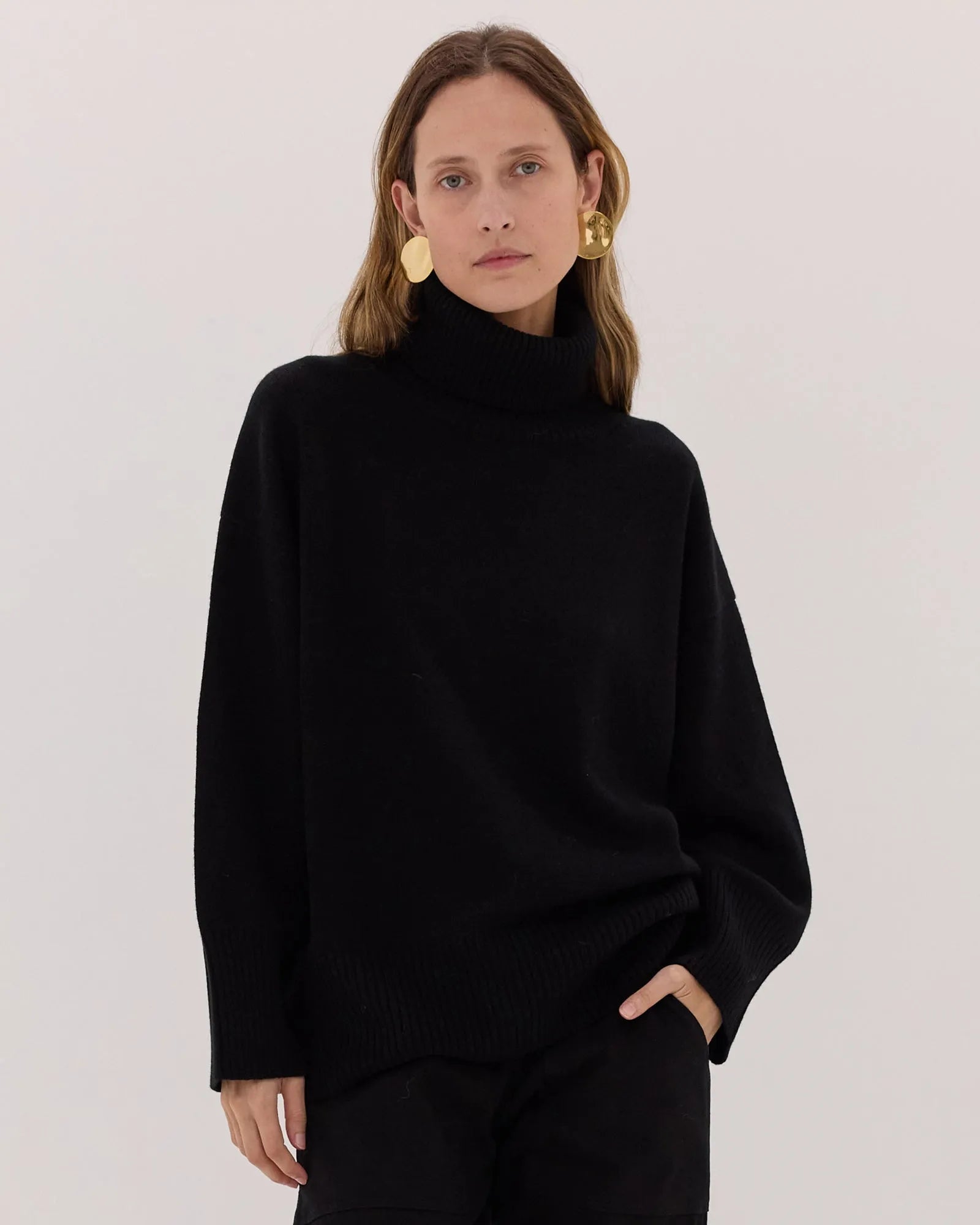 The Roll Neck Jumper | Asphalt by Cloth & Co. 
