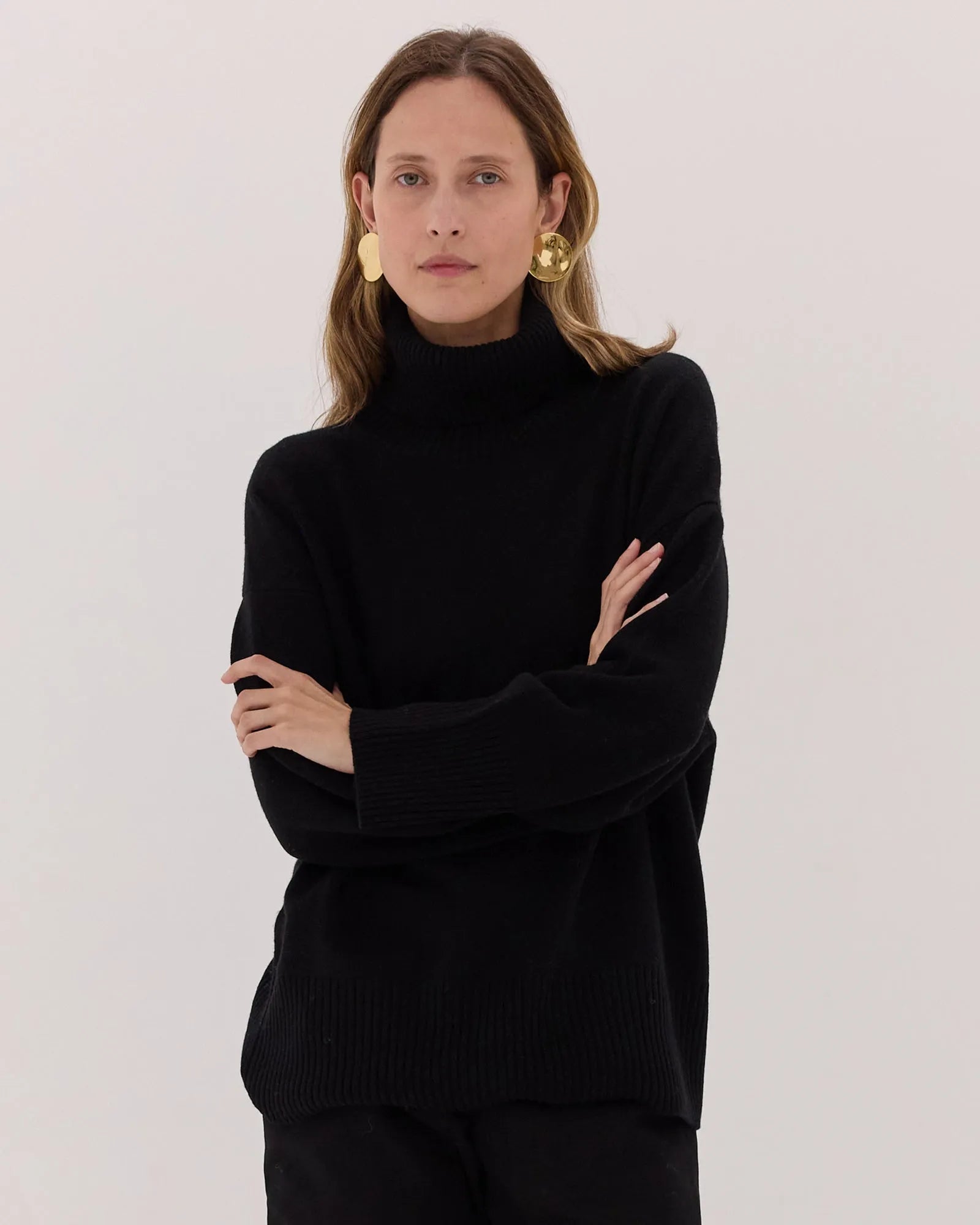 The Roll Neck Jumper | Asphalt by Cloth & Co. 