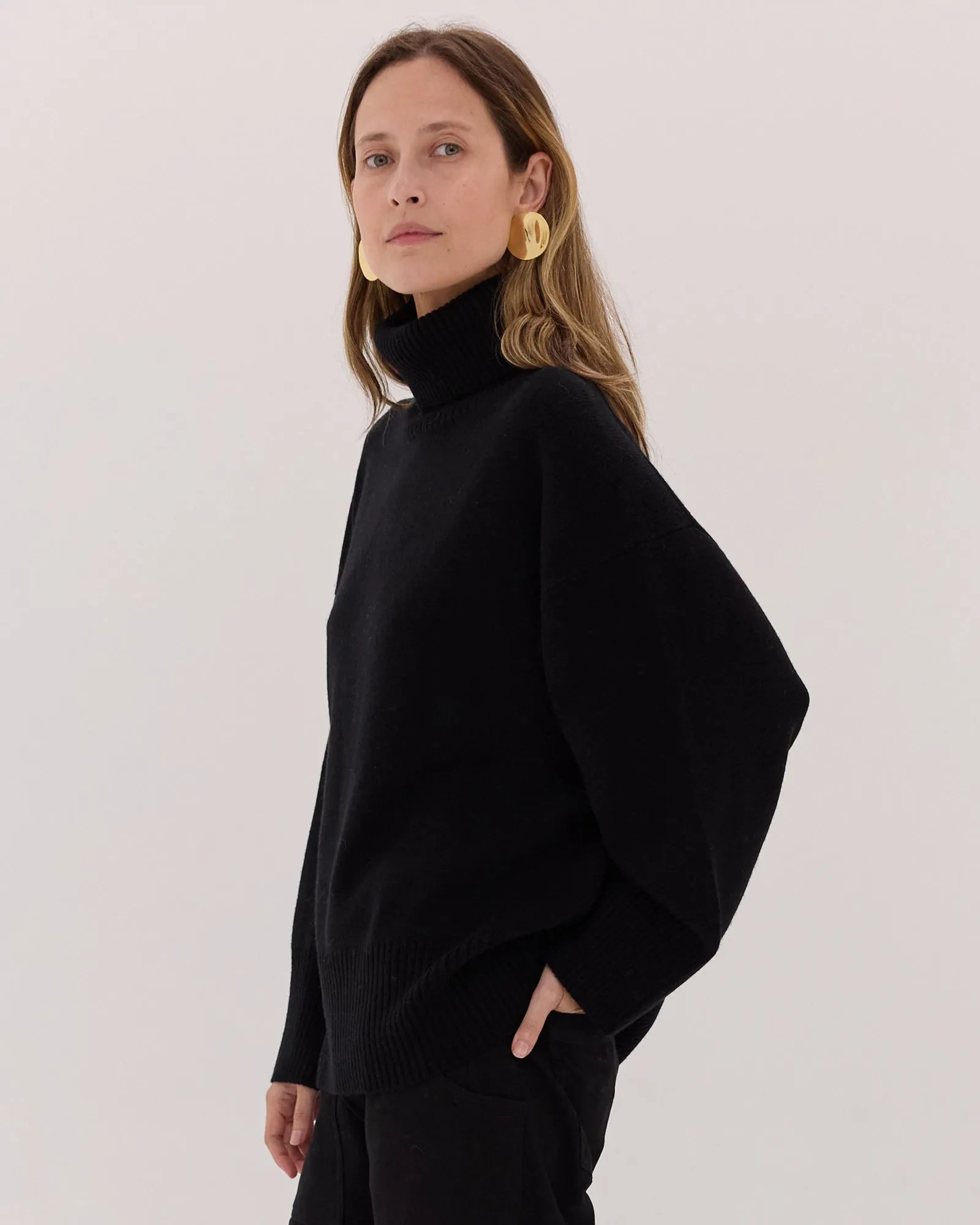 The Roll Neck Jumper | Asphalt by Cloth & Co. 
