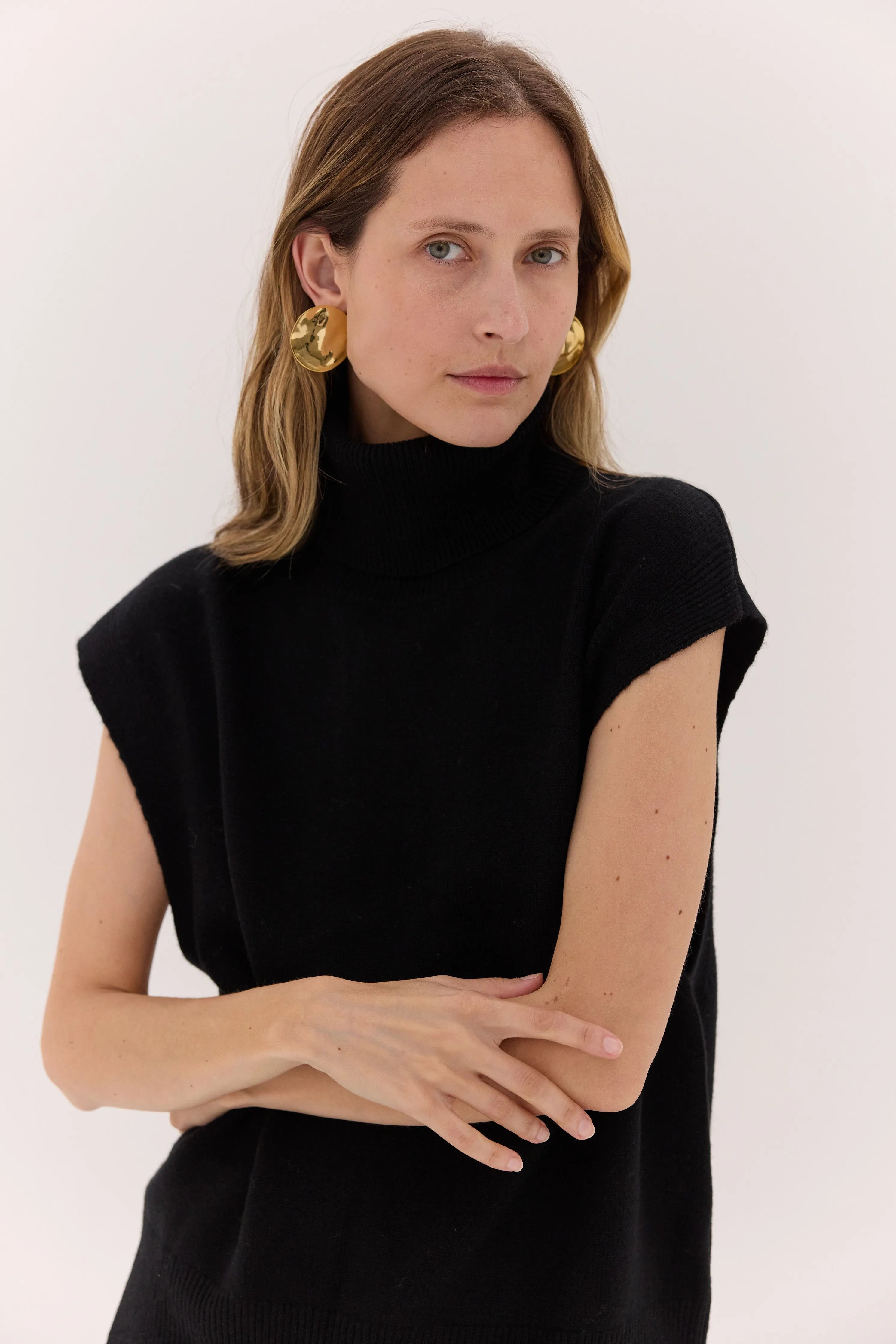 The Roll Neck Vest | Asphalt by Cloth & Co. 