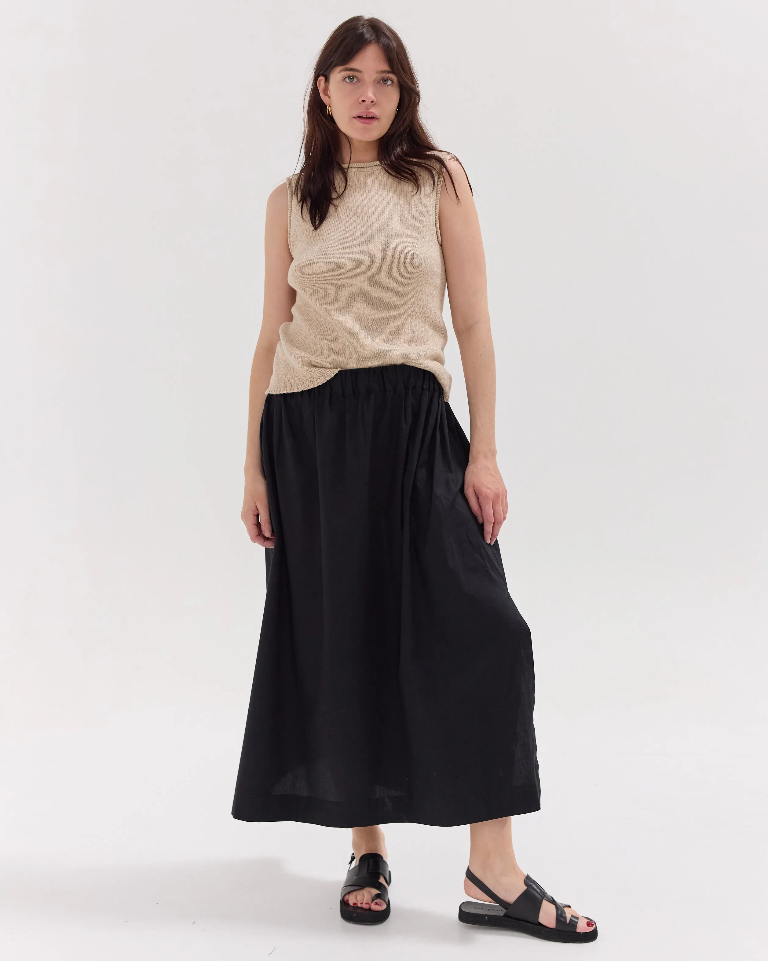 The Split Skirt | Black by Cloth & Co. 