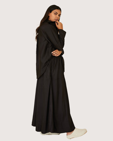 The Chanderi Skirt | Black