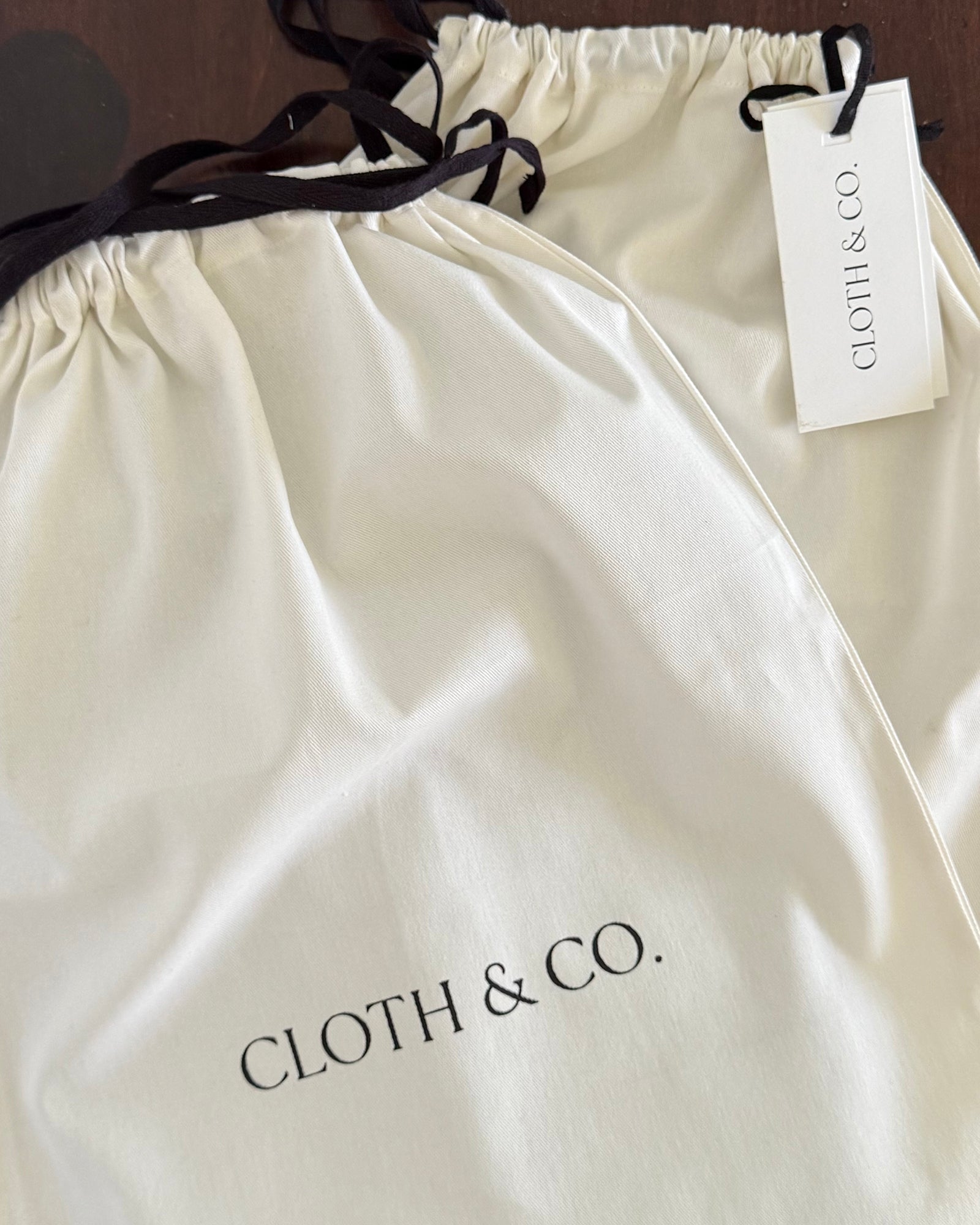 Complimentary Cloth & Co. gift bag made by our women makers by Cloth & Co.