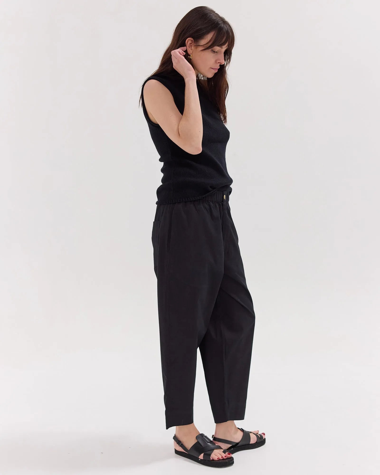 The Barrel Leg Pant | Black by Cloth & Co.