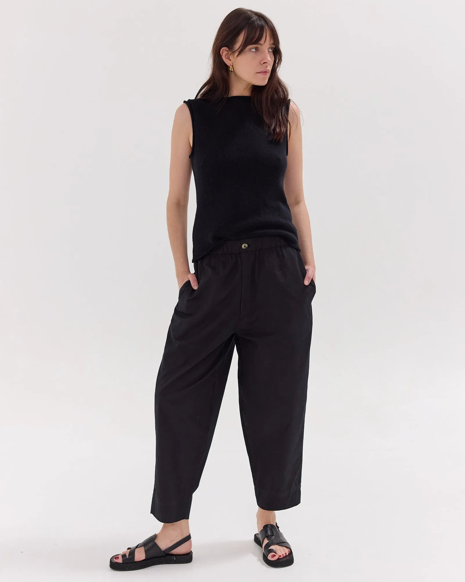 The Barrel Leg Pant | Black by Cloth & Co.