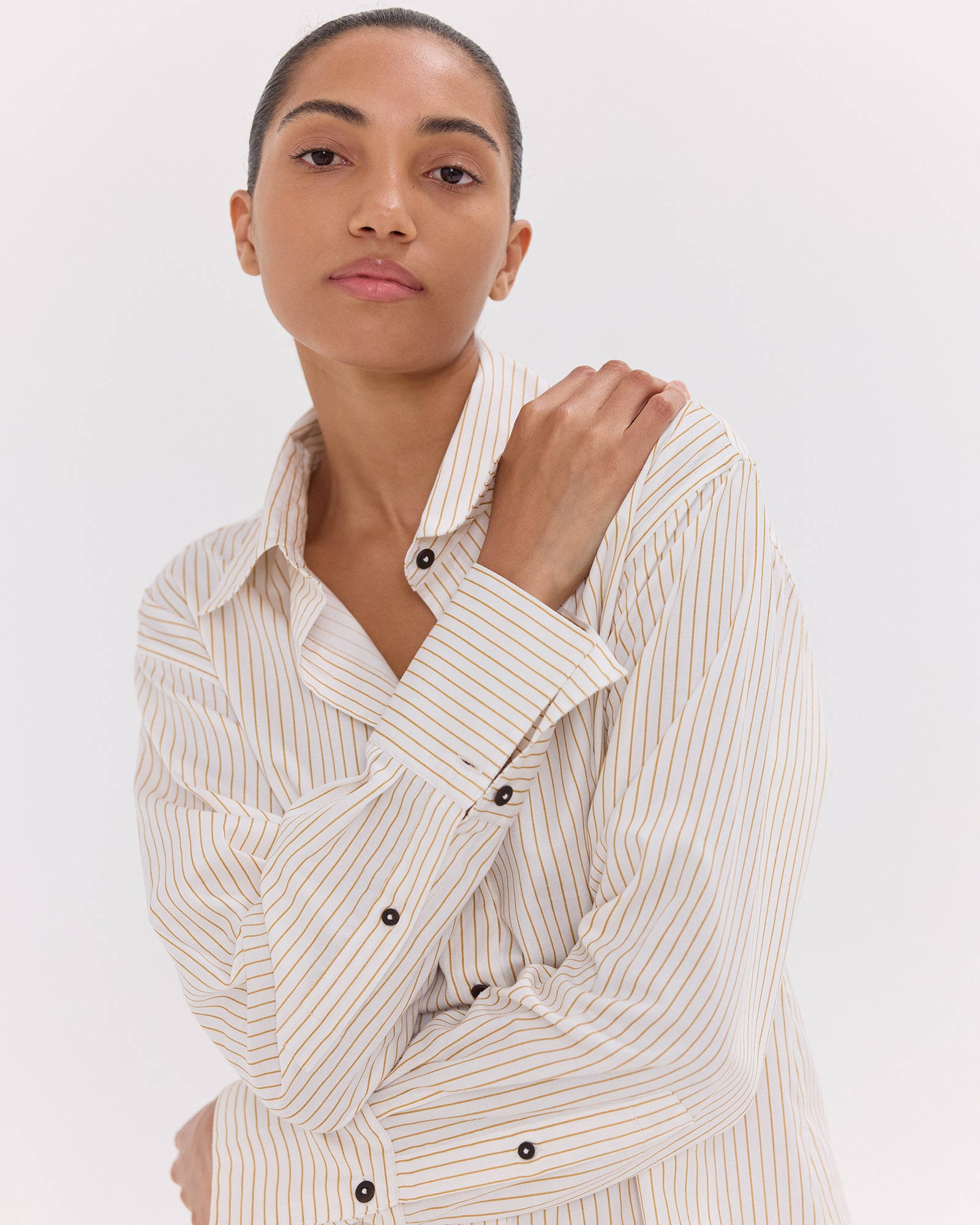 The Dropped Yoke Shirt | Italian Wheat & White by Cloth & Co.