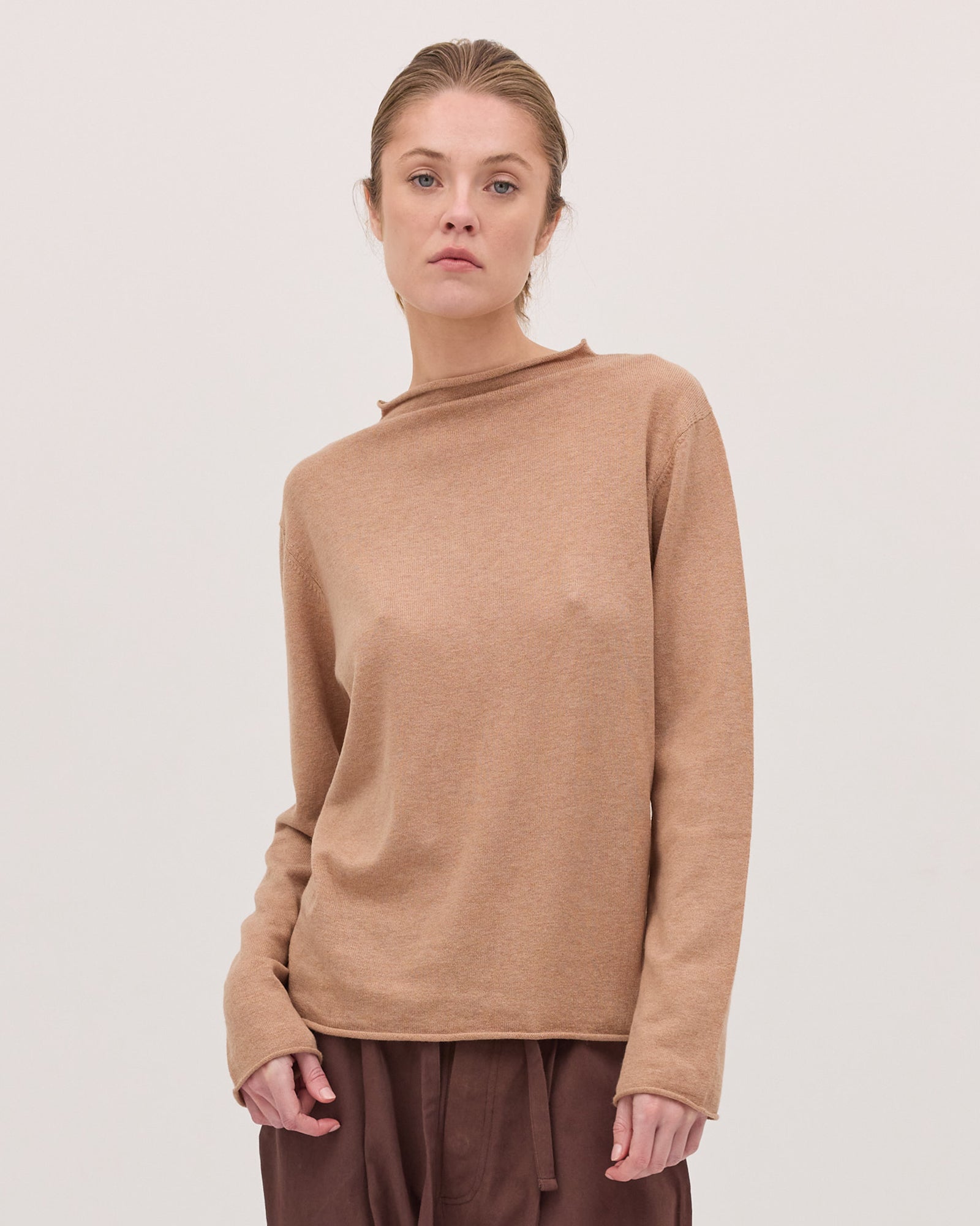 The Funnel Neck Top | Toffee by Cloth & Co.