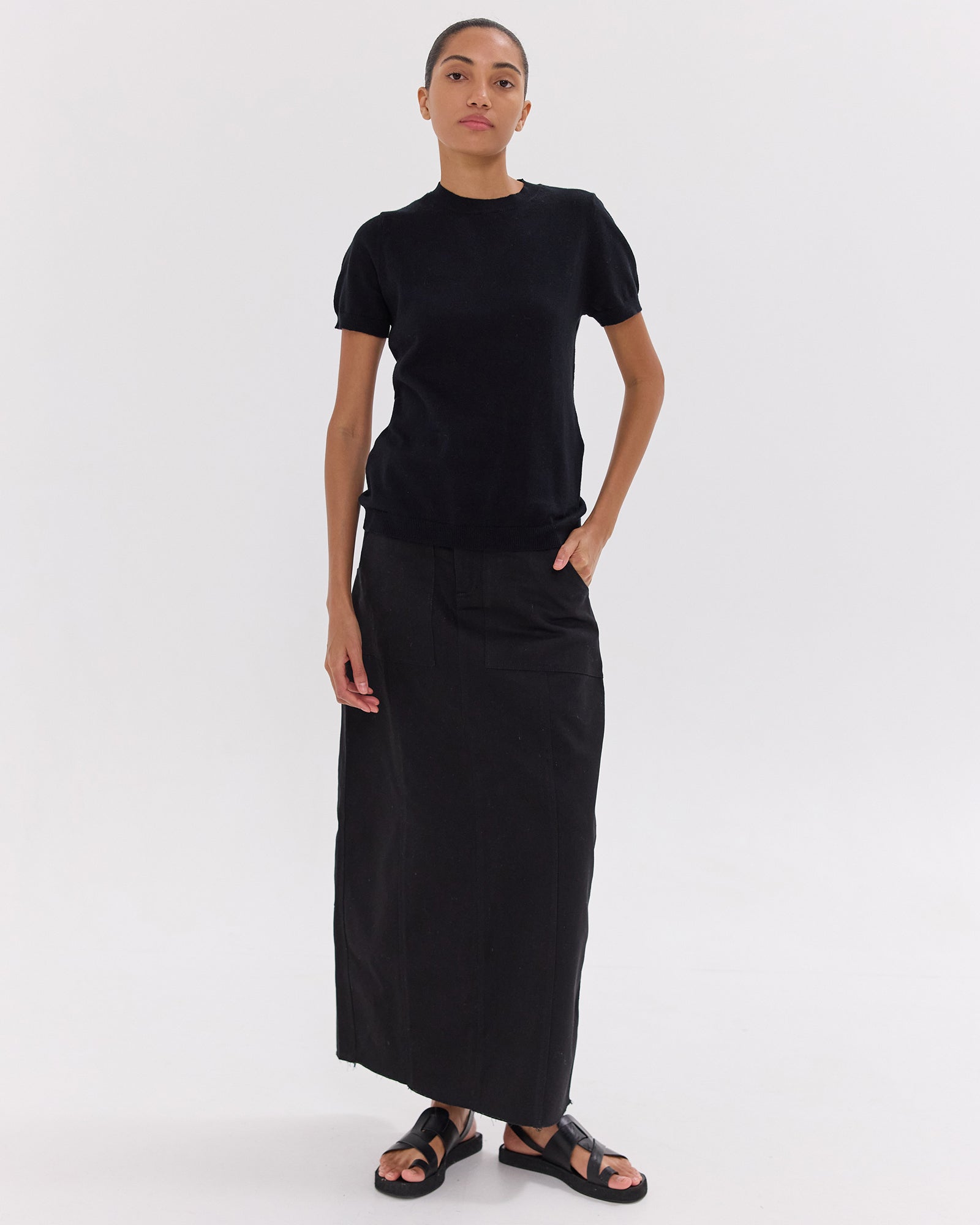 The Long Element Skirt | Black by Cloth & Co.