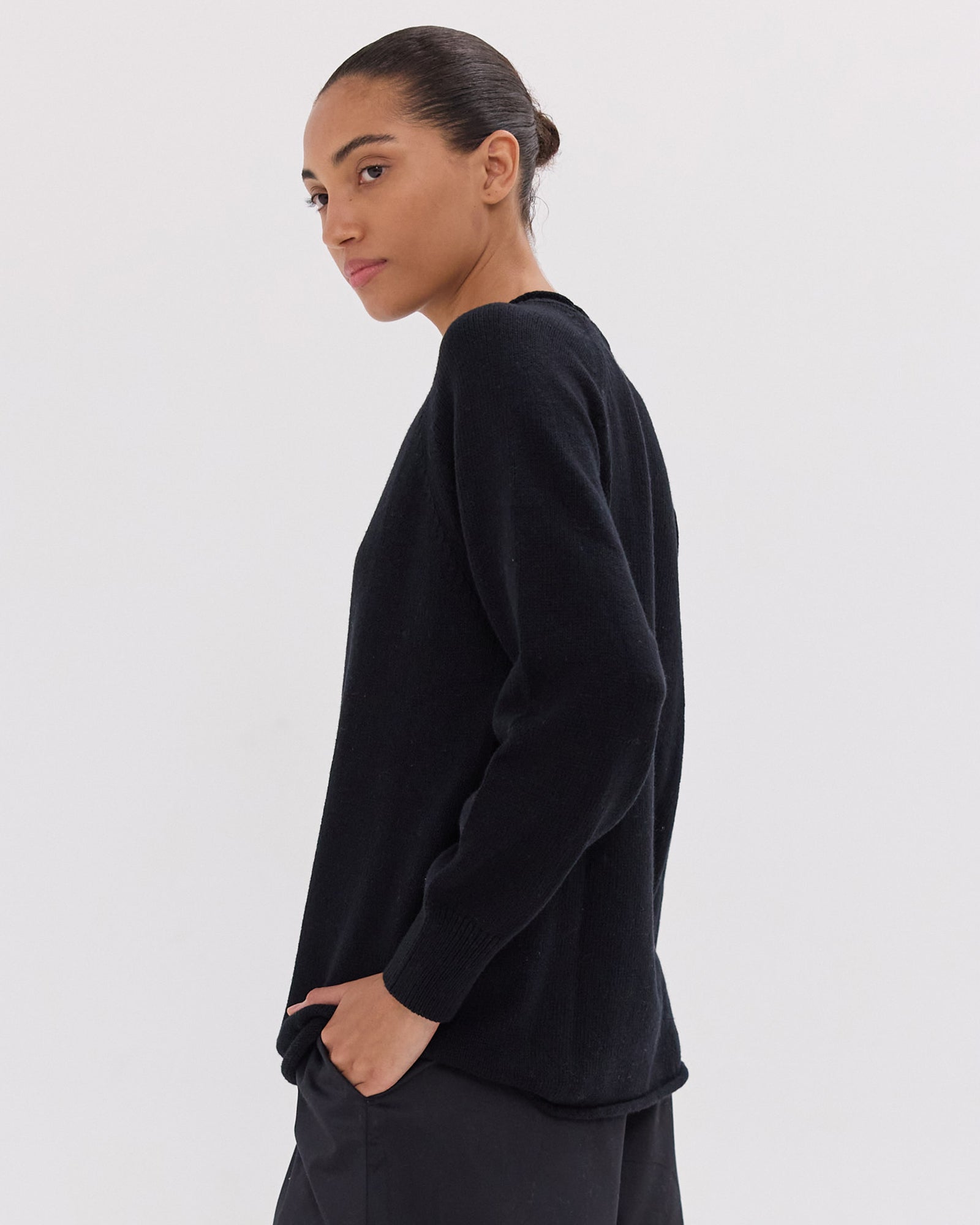The Raglan Sweater | Black by Cloth & Co.