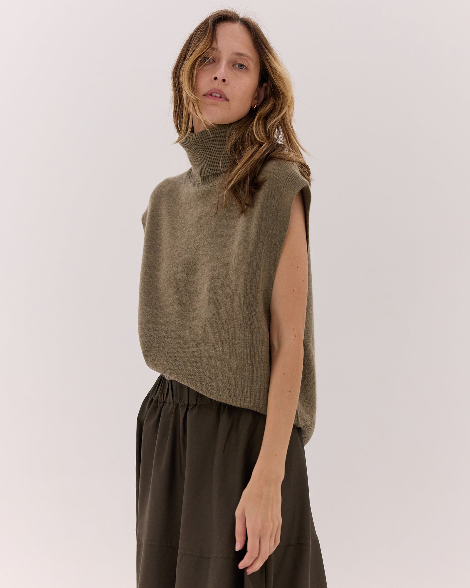 The Roll Neck Vest | Breen by Cloth & Co.