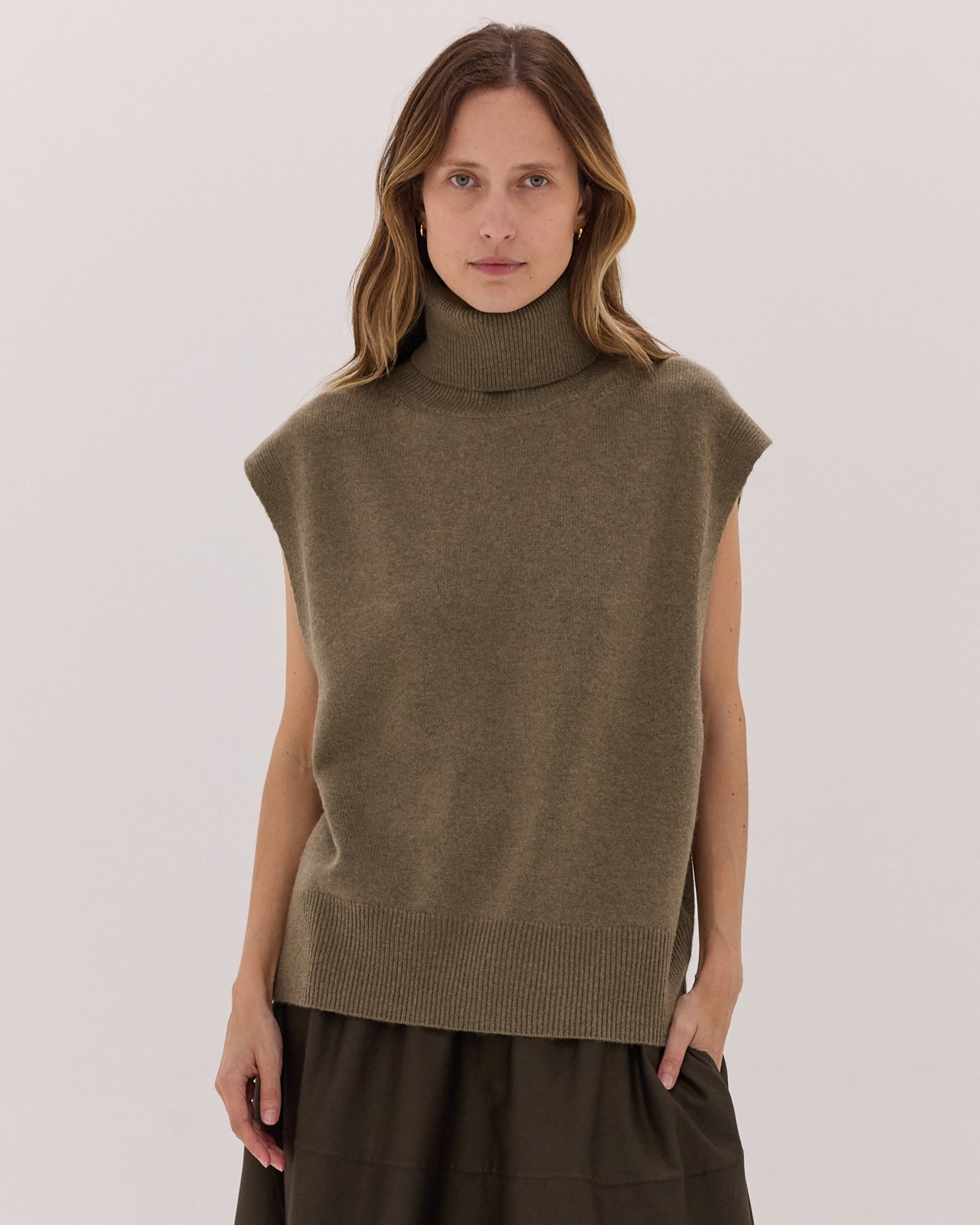 The Roll Neck Vest | Breen by Cloth & Co.