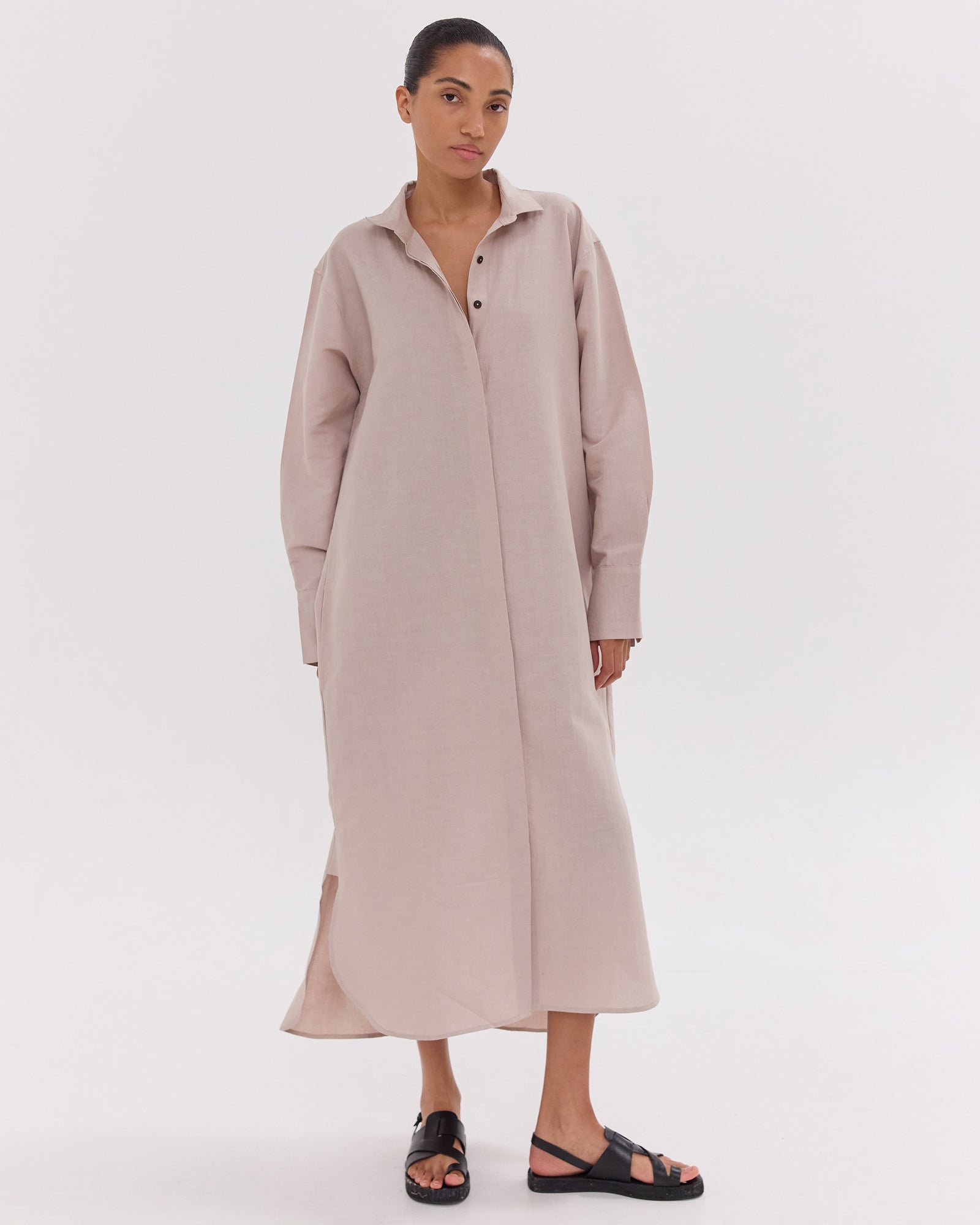 The Shirt Dress | Mushroom by Cloth & Co.